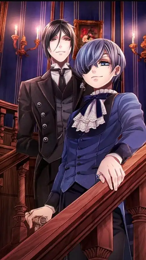 黑执事,塞巴斯蒂安,夏尔,日本动漫,动漫帅哥,手机壁纸黑执事