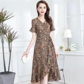 紫莲志珍系腰带不规则裙摆鱼尾裙女夏连衣裙