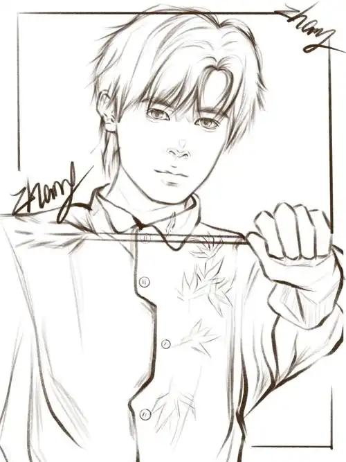 宋亚轩线稿练习350