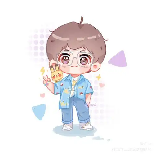 今日营业的小倒霉_平涂q版倒霉死勒板绘绘画作品