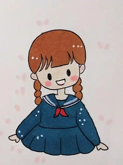 超级可爱的简笔画小女孩73土豆奇奇简笔画临摹