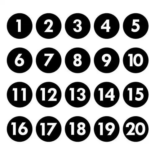 数字贴纸防水号码贴车队机器编号餐厅桌子编号比赛运动会选手号1到10