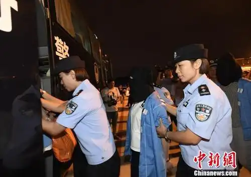 犯罪嫌疑人被押上押解车. 安源 摄