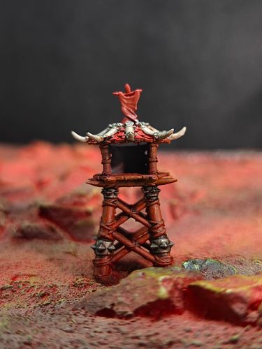 双鹰【wt模玩】魔兽世界部落哨塔 桌游场景建筑 仿真微缩模型游戏手办