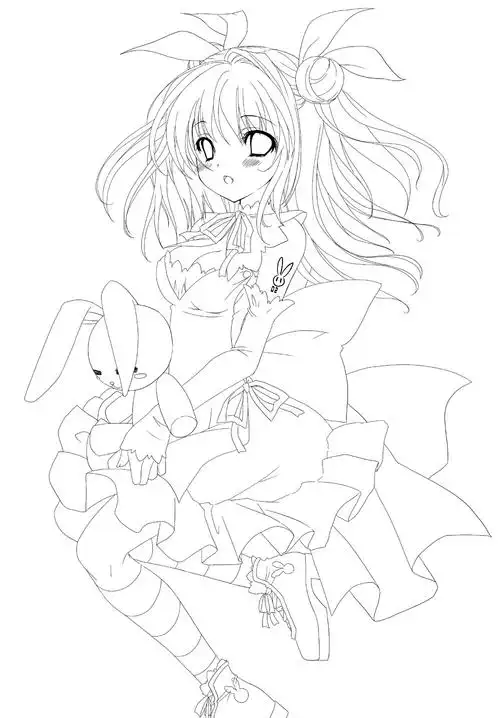 手绘 插画 线稿 手稿 黑白素材