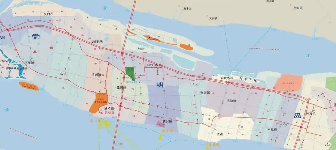 崇明县地图全图高清版