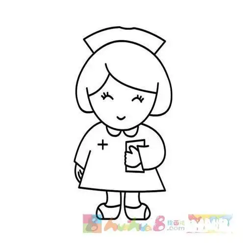 动漫 简笔画 卡通 漫画 手绘 头像 线稿 680800 女医生简笔画法 简