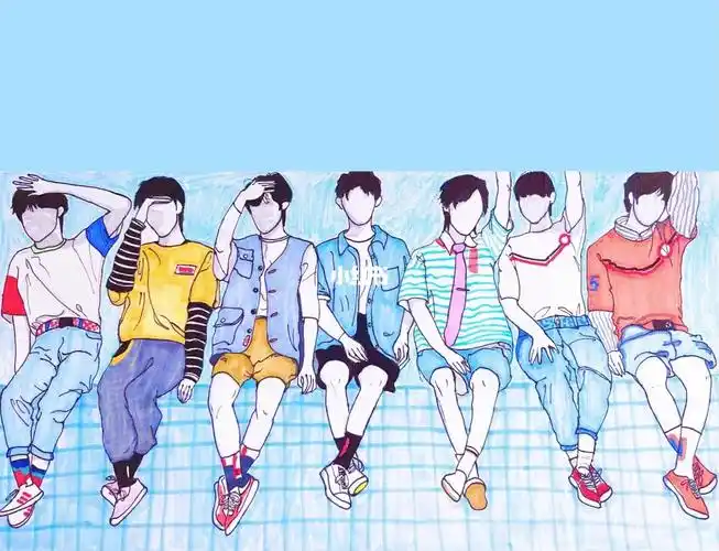 要一次性画七个人,真的有点030303#tnt时代少年团  #手绘