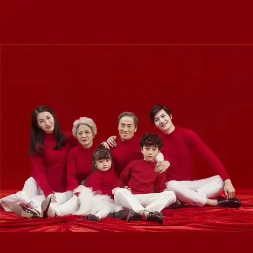 全家福摄影服装主题一家六口家庭装拍照合影w9050021229-37