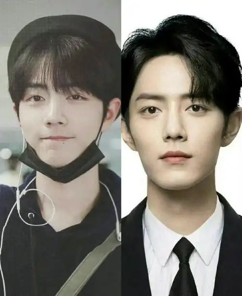 肖战爱豆时期vs演员时期#肖战爱豆时期和演员时期对比图,眼神一侄都