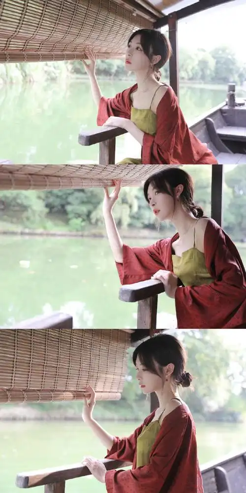 张语格夏末游湖写真