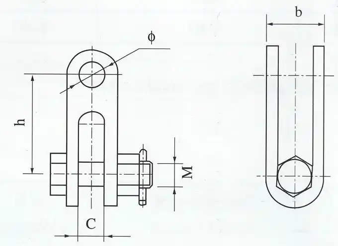 挂板(zbs型悬垂用) clevis eye