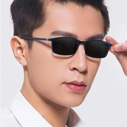 兰迪惟依2021新款男士偏光太阳镜时尚潮方形小窄框开车驾驶眼镜司