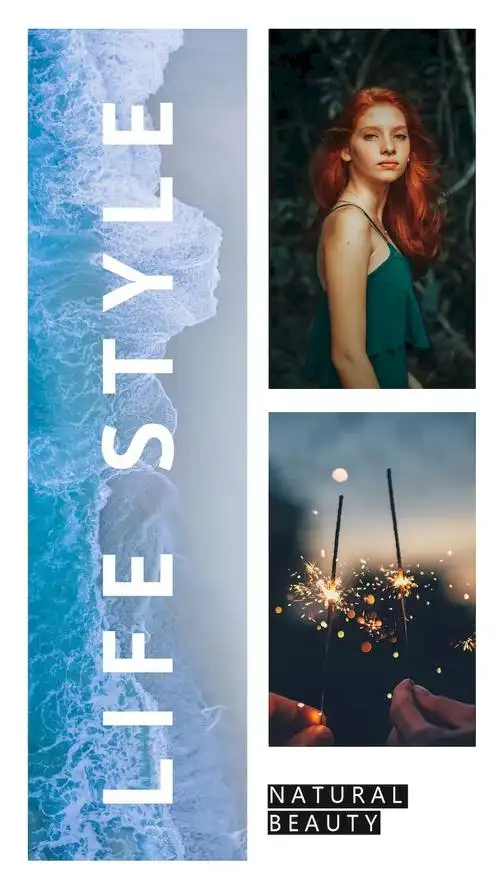 ins风的社交宣传广告海报设计模板