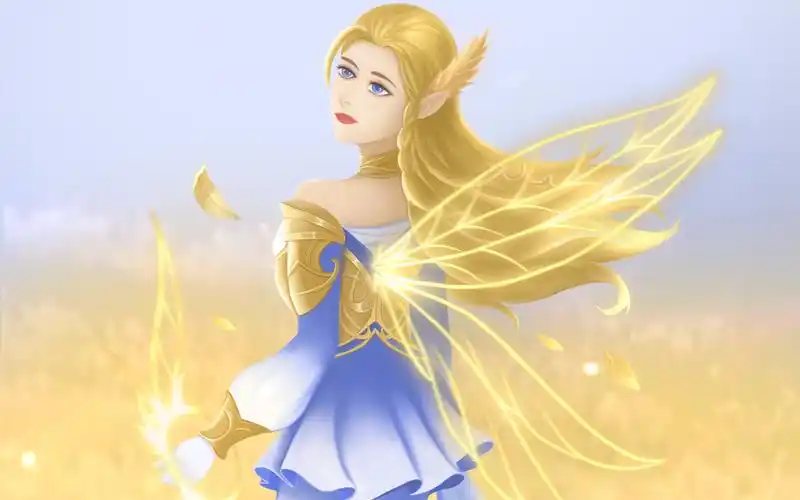 拖了很久一直想画的王者荣耀艾琳同人图