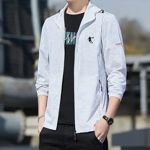 乔丹冰丝防晒衣男士夏季薄款透气防紫外线速干运动钓鱼防晒服外套