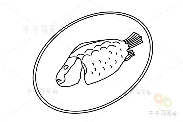 安徽合肥包公鱼简笔画