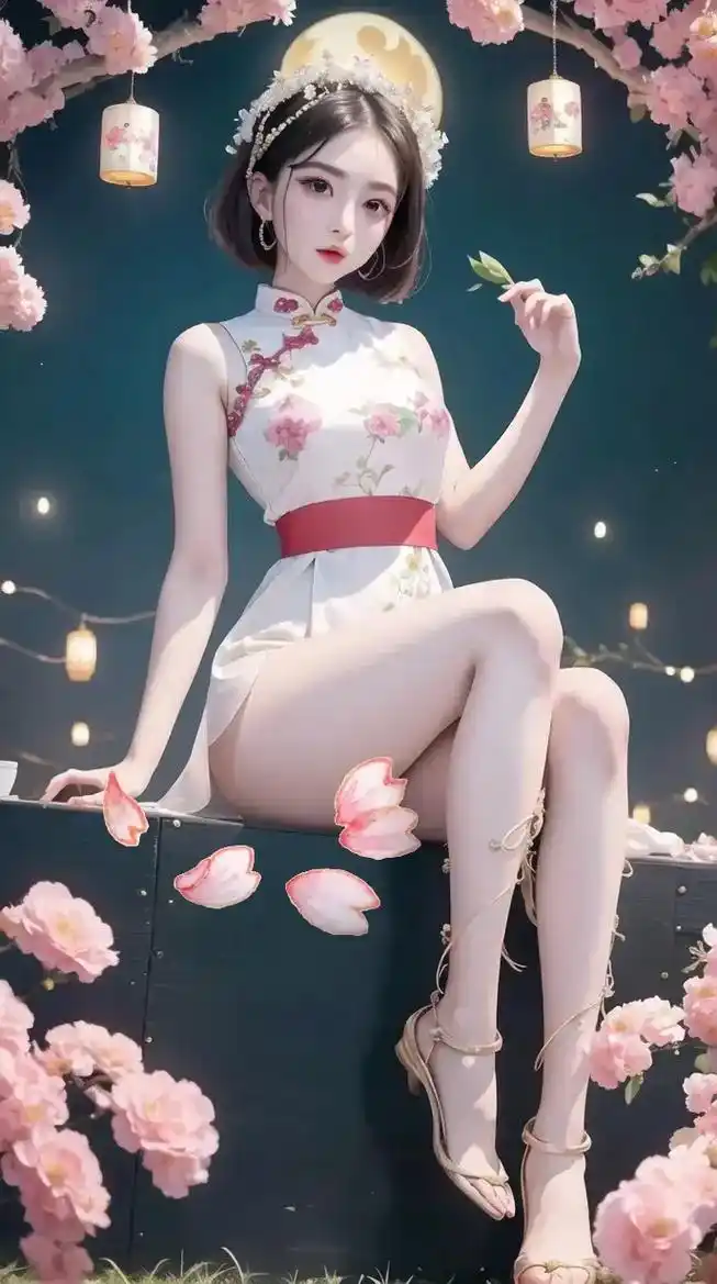 中秋节快到了#国风古韵 #二次元 #大长腿 #旗袍美女 #古 - 抖音