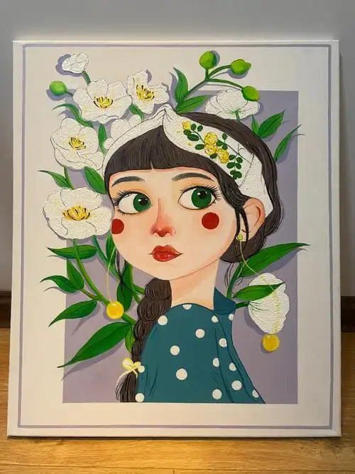 卡通装饰画丙烯颜料