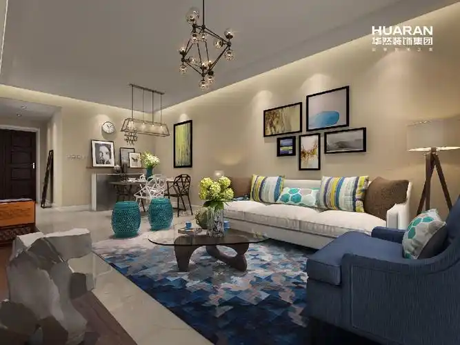 海亮红玺台96平北欧案例三居北欧极简家装装修案例效果图