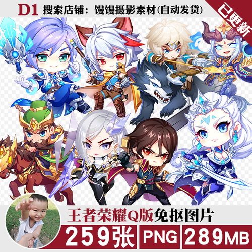 王者荣耀q版英雄皮肤合集png免抠图片头像立绘图案ps素材