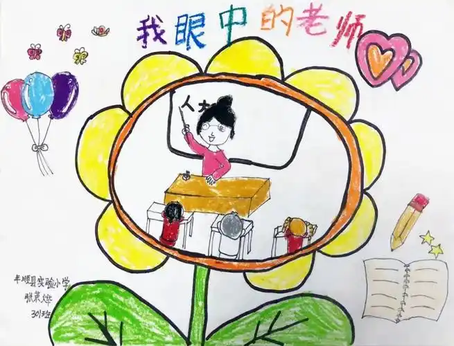 孩子画笔下的老师竟然这么美!超治愈的儿童画来了!丨关注