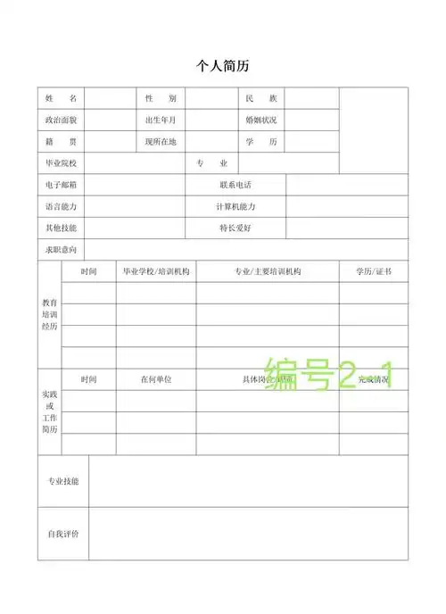 我们提供简单实用的电子版简历模板,可直接在手机编辑,无需