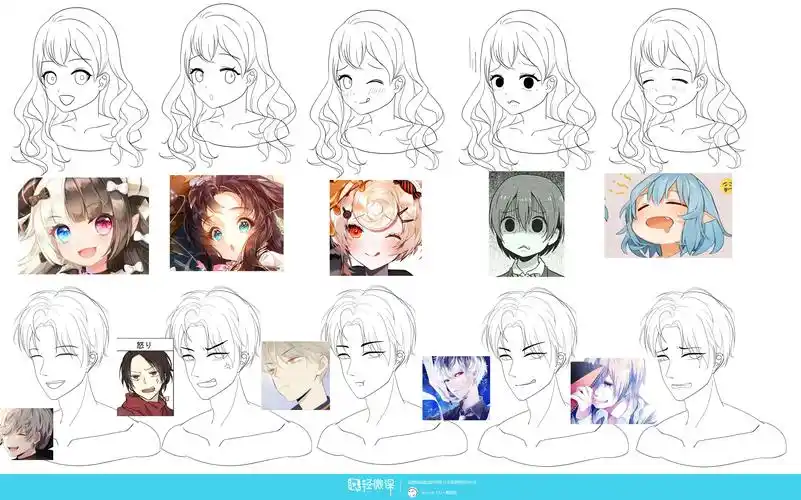 作业:零基础学日系动漫之漫画人物表情的画法训练 - rh-69-132 薄荷糕