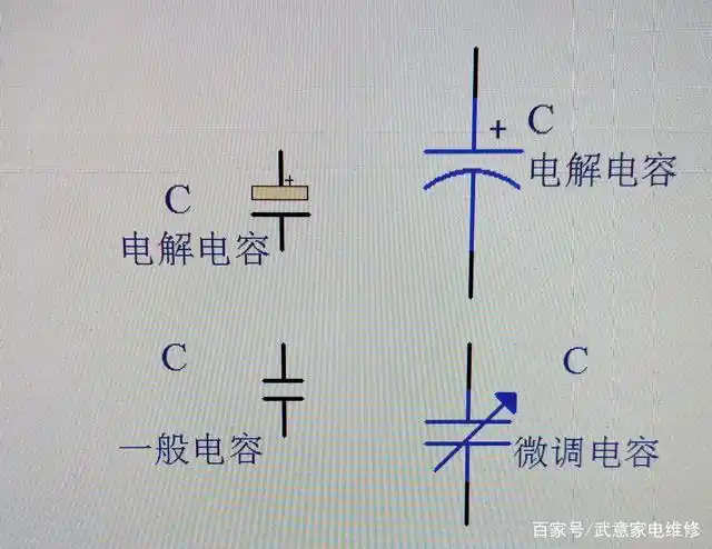 电容器在电路图表示符号