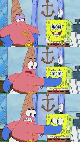 海绵宝宝主题·拼接壁纸"以前你给的开心,现在都陪着我难过"