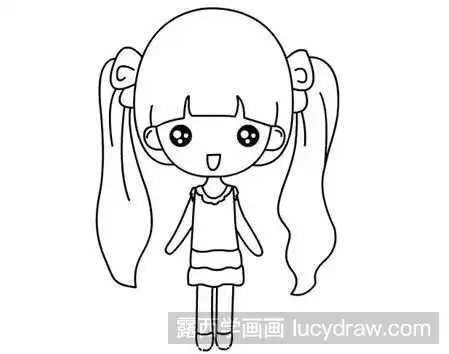 人物简笔画:小女孩的画法-露西学画画