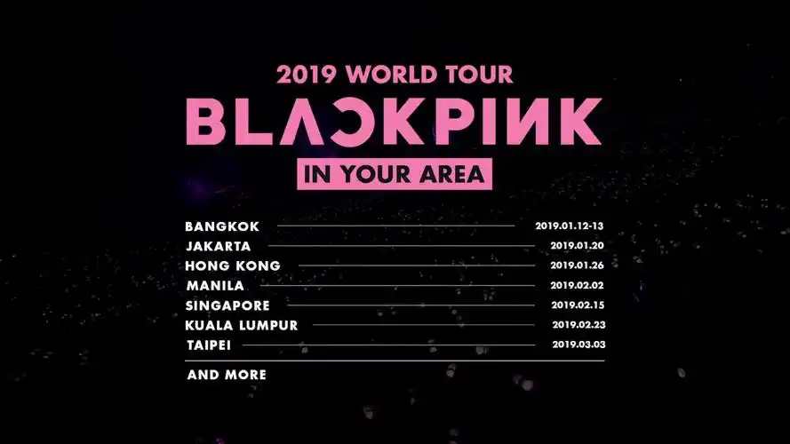 blackpink in your area -2019全球巡演来了!