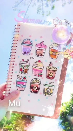 画画原来如此简单九款可可爱爱的奶茶手帐素材教程来啦先收藏起来以后