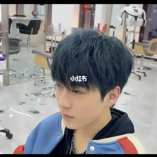 蓝黑色显白男士发型设计男生发色推荐instylea馆店