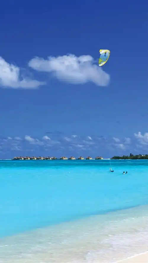 马尔代夫,蓝色的大海,海滩,度假村 4k