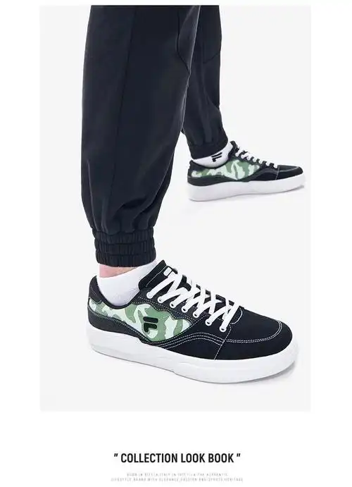 filafusion斐乐潮牌帆布鞋2022春季男鞋flip休闲鞋低帮板鞋奶白勃根第