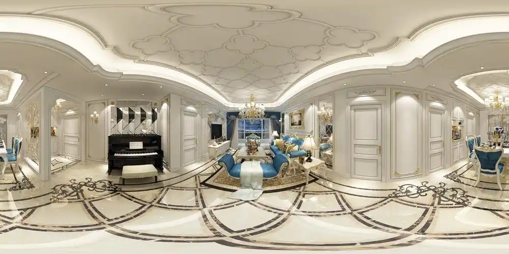 法式全景图|空间|室内设计|西橘效果图 - 原创作品 - 站酷 (zcool)