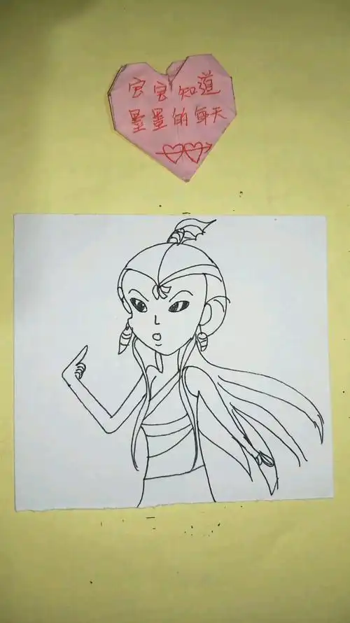 【夏日嘉年华】简笔画之哪吒传奇里美丽的小龙女