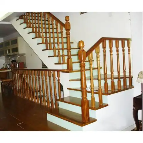 康辉实木楼梯扶手楼梯榉木水泥基础无立板楼梯