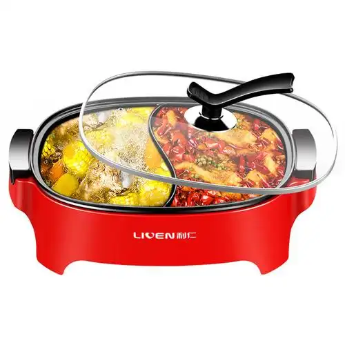 利仁liven电火锅鸳鸯锅6l大容量dhg600by小捞