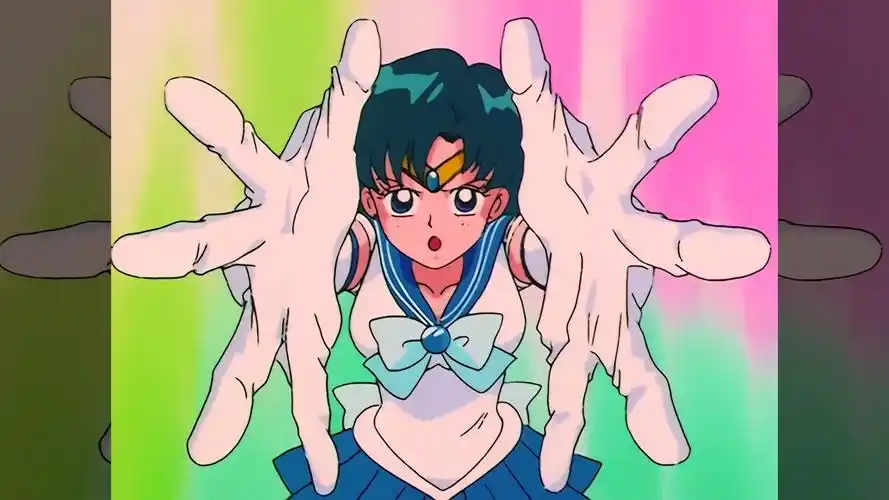 美少女战士初代水兵水星变身与必杀技1080p高清修复