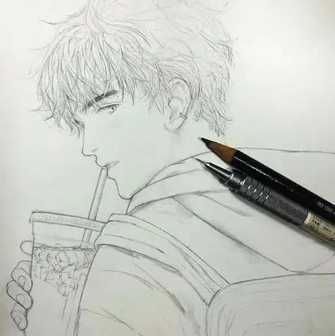 素描男生图片帅气简单 素描男生图片帅气简单高冷