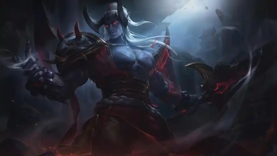 lol英雄联盟 暗裔剑魔 亚托克斯 aatrox 猩红之月 4k壁纸