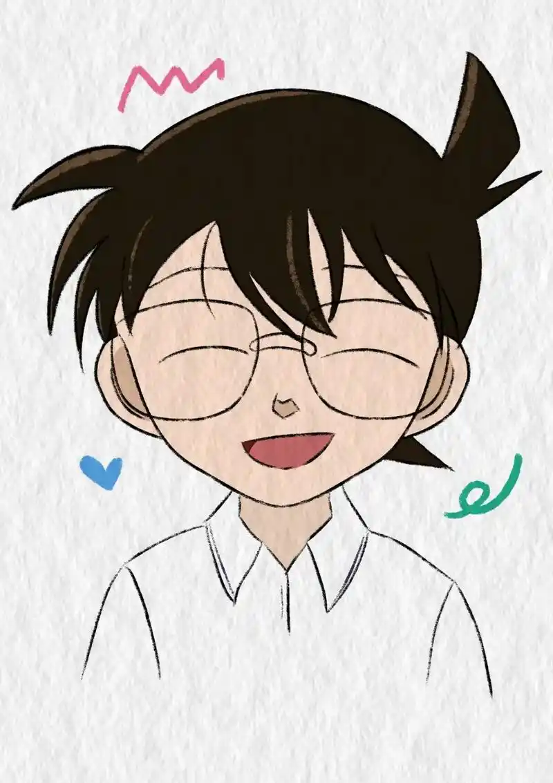 名侦探柯南 #柯南 #简笔 - 抖音