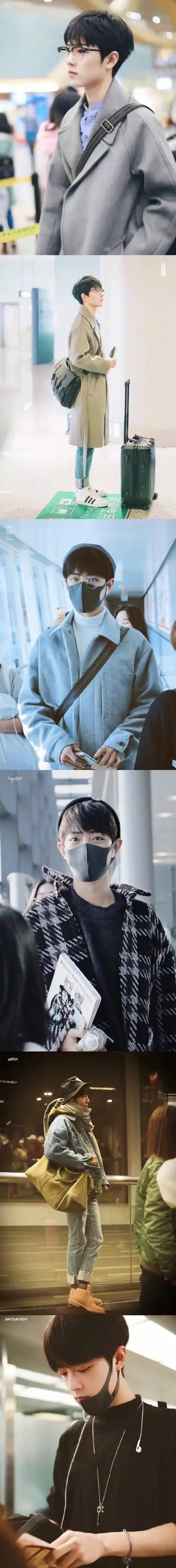 肖战#肖战机场穿搭,行走的衣架子    #肖战壁纸