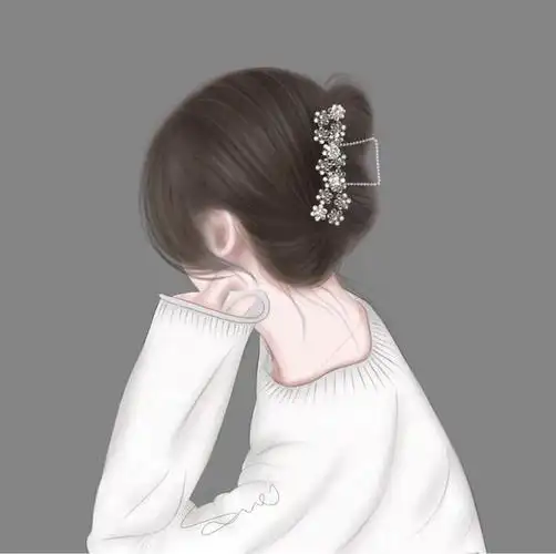 唯美女生背影头像,温柔侧面背影头像,唯美手绘气质女生图片,值得收藏