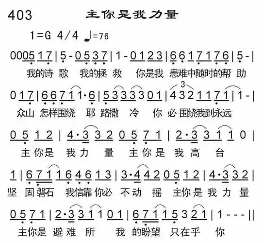 主你是我力量) / 南窗听雨编辑相关歌谱:歌谱评论0我推荐0