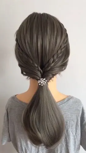 日常低马尾发型的教程,气质满满