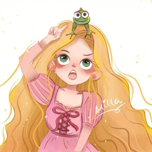 一组迪士尼公主头像