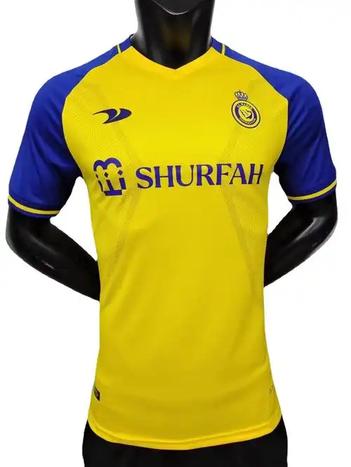 22-23沙特联赛利雅得胜利短袖球衣7号c罗主客场成人童装足球服儿